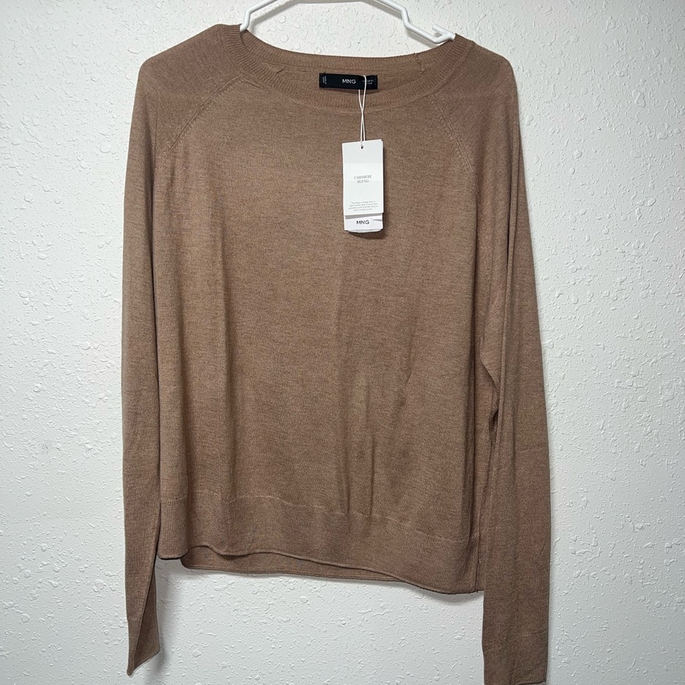 Mango Tan Crew Neck‎ Sweater Soft and Versatile